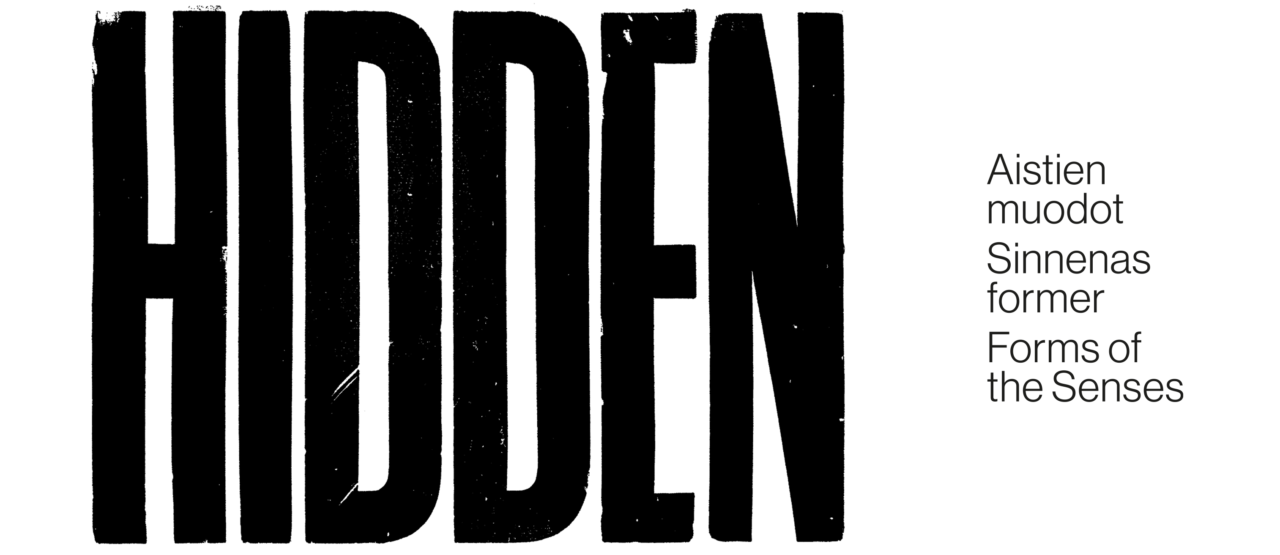 Exhibition logo, text Hidden